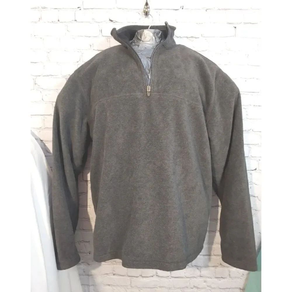 Footlocker Men's Size XL Grey 1/4 Zip Fleece Sweatshirt.
